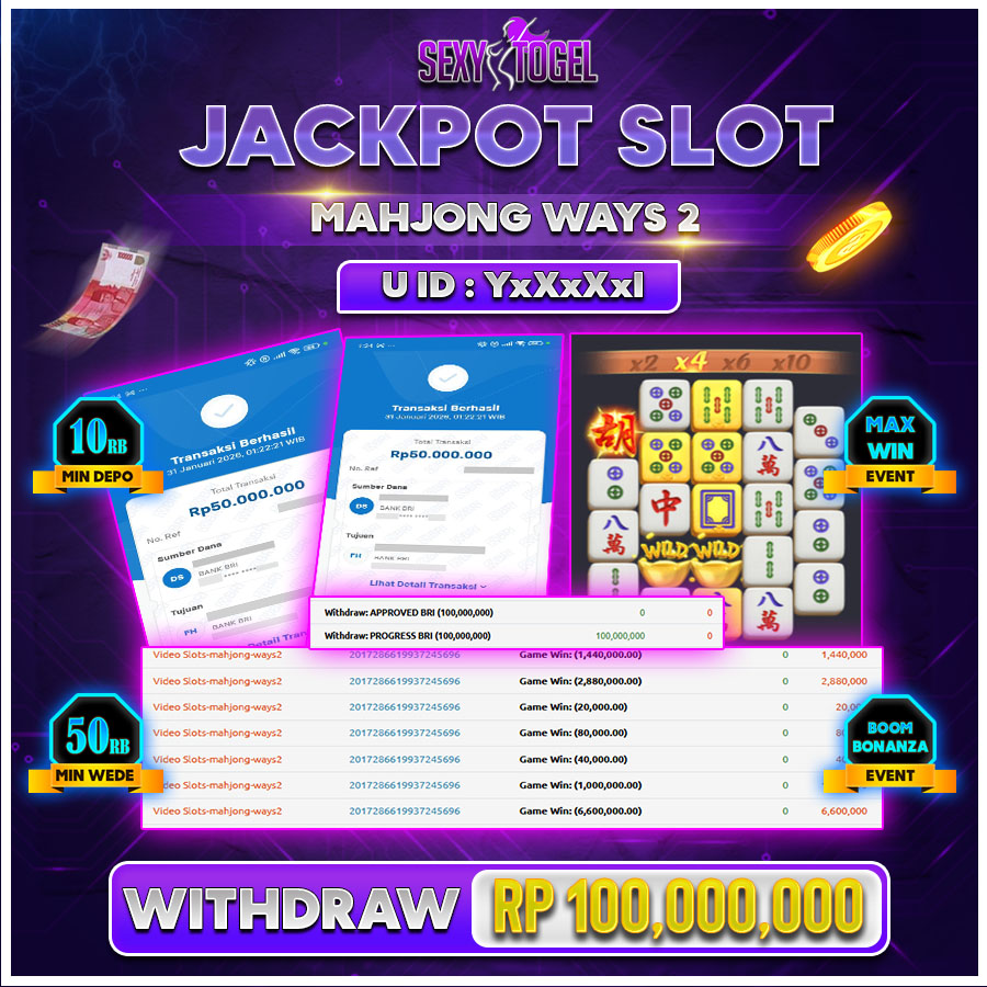SEXYTOGEL JACKPOT SLOT MAHJONG WAYS 2 Rp.100.000.000.,-LUNASs